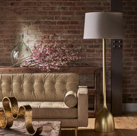 Logan Floor Lamp - Floor Lamp Detail | Bone & Brass