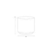 Rubin End Table - Black - Table Top View | Bone & Brass