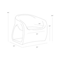 Orson Black Lounge Chair, view 4