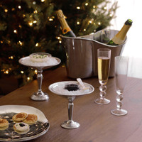 Clear Glass Venice Champagne Flute Set of 4 - Glass Bowl Detail | Bone & Brass