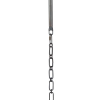 Blackened natural brass chain and pipe suspension for the Otis pendant light.