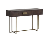 Jade Antique Brass - Dark Mango Console Table