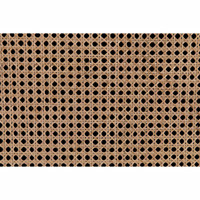 Close-up of natural light brown woven cane texture, ideal for furniture accents.