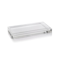 Claire Medium Crystal Glass Vanity Tray | Bone & Brass