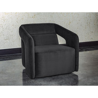 Kendrick Swivel Abbington Black Lounge Chair, view 8