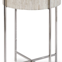Bone Drum Table Polished Nickel, view 4