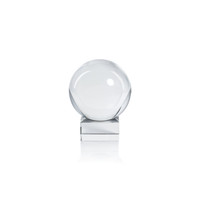 Serenity Decorative Crystal Glass Orb on Base - Alternate View | Bone & Brass