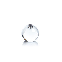 Raina Round Crystal Glass Candle Holder | Bone & Brass