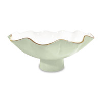 Encanto Carola Large Pedestal (Pistachio White) | Bone & Brass