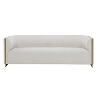 Larron Cream Curved Sofa, view 5