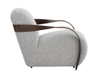 Sonesta Dark Bronze - Helios Check Black Lounge Chair