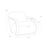Sonesta Dark Bronze - Helios Check Black Lounge Chair