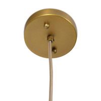 Selene Natural Woven Pendant Small - Pendant Installed | Bone & Brass