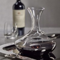Davos Glass Wine Decanter Pewter Antler - Decanter Detail | Bone & Brass