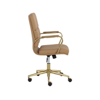 Kleo Tan Faux Leather Office Chair, view 3