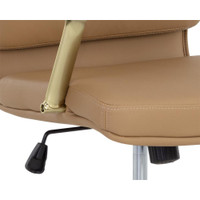 Kleo Tan Faux Leather Office Chair, view 4