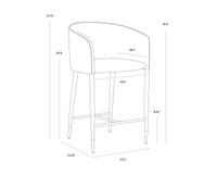 Asher Flint Grey / Napa Taupe Counter Stool
