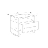 Venice Grey Shagreen Nightstand, view 3