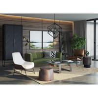 Zancor Gunmetal - Tan Leather Lounge Chair, view 4