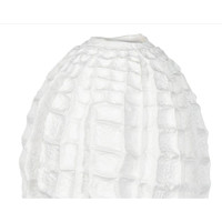 Caspian White Ceramic Vase, view 4