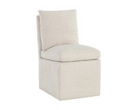 Glenrose Wheeled Effie Linen Dining Chair