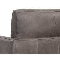 Portman Swivel Marseille Concrete Leather Lounge Chair, view 5