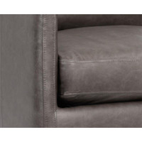 Portman Swivel Marseille Concrete Leather Lounge Chair