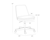 Berget Gold Sky Desk Chair