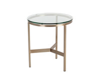 Flato End Antique Brass Table