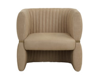 Tryor Sahara Sand Leather Lounge Chair