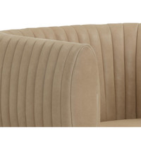 Tryor Sahara Sand Leather Lounge Chair, view 3