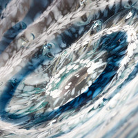 Blue & Clear Glass Decorative Bowl - Bowl Detail | Bone & Brass