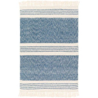 Chamonix Navy & Cream Throw - Throw Draped View | Bone & Brass