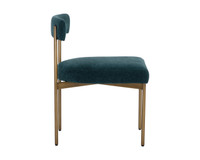 Seneca Antique Brass - Danny Teal Dining Chair