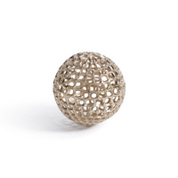 Decorative Gold Metal Orbs - Side View | Bone & Brass