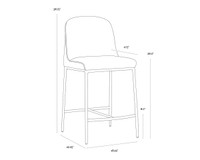 Nestor Meg Rust Counter Stool