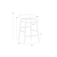 Lorelei Dillon Cream / Dillon Black Counter Stool, view 5