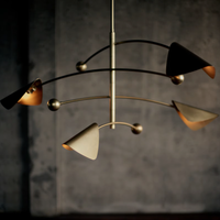 Occultation Natural Brass Chandelier, view 4