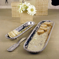 Organic Pearl Cracker Tray - Tray View | Bone & Brass