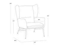 Kasen Belfast Navy Lounge Chair