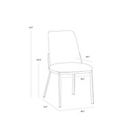 Marie Belfast Oatmeal / Bravo Cognac Dining Chair, view 5