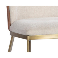Marie Belfast Oatmeal / Bravo Cognac Dining Chair, view 2