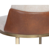 Marie Belfast Oatmeal / Bravo Cognac Dining Chair, view 4
