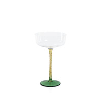 Sachi Amber & Green Cocktail / Martini Glasses, Set 4 | Bone & Brass
