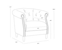 Marjorie Cognac Leather Lounge Chair