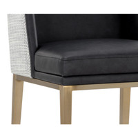 Joplin Cantina Black / Vera White Pepper Counter Stool