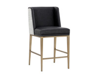 Joplin Cantina Black / Vera White Pepper Counter Stool