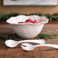 Vida Alegria Large Bowl White, view 7