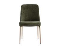 Zeke Antique Brass - Bergen Olive Dining Chair