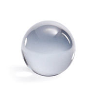 Smoke Grey Decorative Crystal Glass Ball | Bone & Brass
